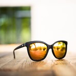 Deja Views Polarized Sunglasses // Matte Black + Rose Gold