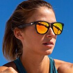 Premiums Polarized Sunglasses // Frosted Gray + Red Sunset