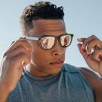 Premiums Sport Polarized Sunglasses // Jelly Gray + Peach
