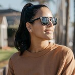 Brightsides Polarized Sunglasses // Matte Black On Black + Smoke
