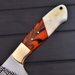 J2 Steel Kitchen Knife // Smooth Bone with Acrylic Resin // 7419