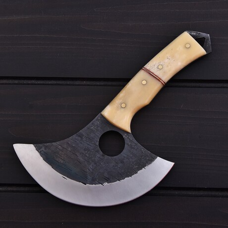 Meat Cutting Knife // Smooth Bone with Red Fiber // 7437