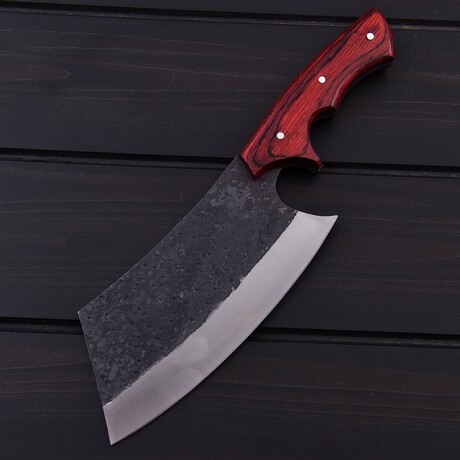High Carbon Butcher Cleaver // Pakka Wood // 7436