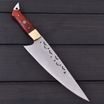 J2 Steel Kitchen Knife // Red Padauk Wood // 7414