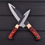 High Carbon Chef // 2 Pcs Set // Pakka Wood