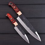 High Carbon Chef // 2 Pcs Set // Pakka Wood