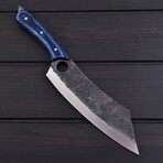 High Carbon Steel Chef Knife // Blue Pakka Wood // 7413