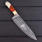 J2 Steel Kitchen Knife // Smooth Bone with Acrylic Resin // 7419