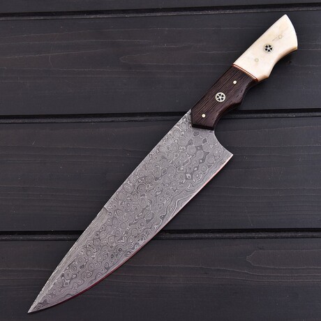 Chef/Kitchen Knife // Wenge Wood with Smooth Bone // 7424