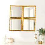 Nico Clear & Gold Iron Wall Mirror