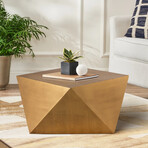 Dimitri Brass Antique Finish Coffee Table