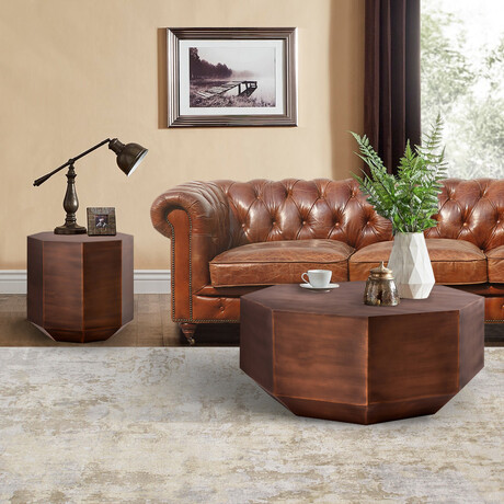 Byzantine Dorian Copper Finish Coffee Table