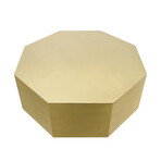 Byzantine Octagon Shape Coffee Table, Brass