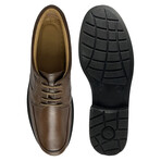 3015 // Leather Moc Toe Derbys //Brown (US: 8)