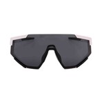 Men's // Prada Sport PS04WSF TWK06F Aviator Sunglasses // White Rubber + Dark Grey Lenses