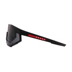 Men's // Prada Sport PS04WSF DG006F Aviator Sunglasses // Rubber Black + Dark Grey Lenses