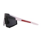 Men's // Prada Sport PS04WSF TWK06F Aviator Sunglasses // White Rubber + Dark Grey Lenses