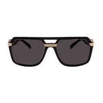 Versace // Men's // VE4399 GB1/87 Aviator Sunglasses // Black Gold + Dark Gray