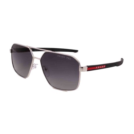 Men's // Prada // Sport PS55WS 1BC06G Non-Polarized Aviator Sunglasses // Gunmetal + Gray