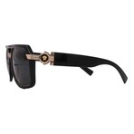 Versace // Men's // VE4399 GB1/87 Aviator Sunglasses // Black Gold + Dark Gray