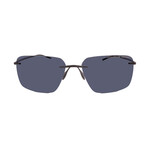 Porsche // Men's // P8923-62C Square Sunglasses // Grey  + Blue Mirror Lenses