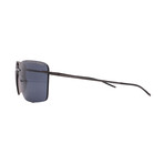 Porsche // Men's // P8923-62C Square Sunglasses // Grey  + Blue Mirror Lenses