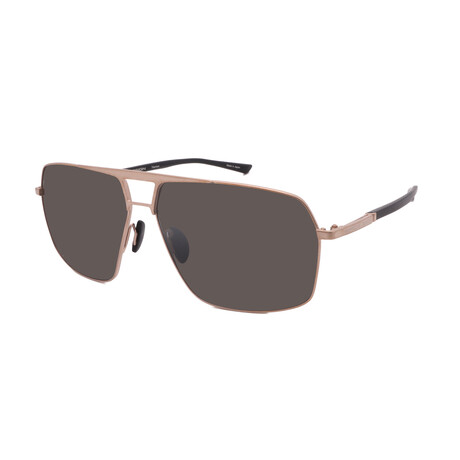 Men's // Porsche // P8930 C275 Non-Polarized Aviator Sunglasses // Black Gold + Gray
