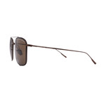 Porsche // Men's // P8940 D629 Pilot Sunglasses // Black Brown + Brown
