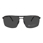 Porsche // Men's // P8918 A416 Square Sunglasses // Black + Grey Lenses