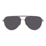Porsche // Men's // P8935 D226 Aviator Sunglasses // Matte Black Silver + Gray Gradient