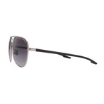 Porsche // Men's // P8935 D226 Aviator Sunglasses // Matte Black Silver + Gray Gradient