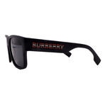 Burberry // Men's // BE4358 346481 Square Sunglasses // Matte Black + Gray Polarized