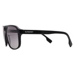 Men's // Burberry // BE4320 300111 Non-Polarized Aviator Sunglasses // Black + Gray Gradient
