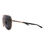 Porsche // Men's // P8931-C415 Pilot Sunglasses // Gold + Grey Lenses