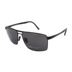 Porsche // Men's // P8918 A416 Square Sunglasses // Black + Grey Lenses