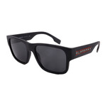 Burberry // Men's // BE4358 346481 Square Sunglasses // Matte Black + Gray Polarized