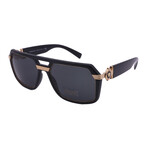 Versace // Men's // VE4399 GB1/87 Aviator Sunglasses // Black Gold + Dark Gray