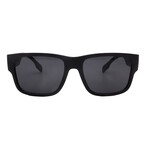 Burberry // Men's // BE4358 346481 Square Sunglasses // Matte Black + Gray Polarized