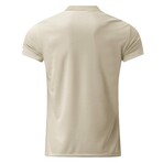 Quarter-Zip Short Sleeve Solid Polo Shirt // Khaki (XS)