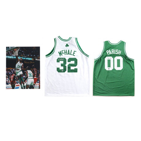Boston Celtics // McHale & Parish Signed Jersey + Parish Signed Photo