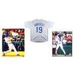 Texas Rangers // Gonzalez Signed Jersey + Gonzalez & Young Signed Photo