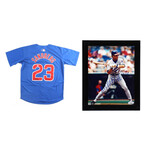 Ryne Sandberg // Signed Jersey + Signed Custom Framed Photo Display