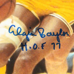 LA Lakers // Jerry West Signed Shorts + Elgin Baylor Signed Framed Photo