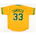 Oakland Athletics // Henderson + Canseco + North // Signed Jersey