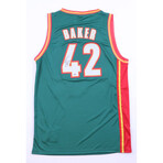 Seattle Supersonics // Vin Baker Signed Jersey + Jack Sikma Signed Jersey