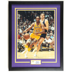 LA Lakers // Jerry West Signed Shorts + Elgin Baylor Signed Framed Photo