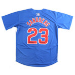 Ryne Sandberg // Signed Jersey + Signed Custom Framed Photo Display