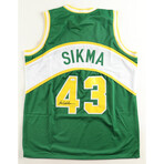 Seattle Supersonics // Vin Baker Signed Jersey + Jack Sikma Signed Jersey