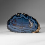 Genuine Polished Blue Banded Agate Bookends v.1