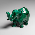 Genuine Polished Malachite Elephant Carving